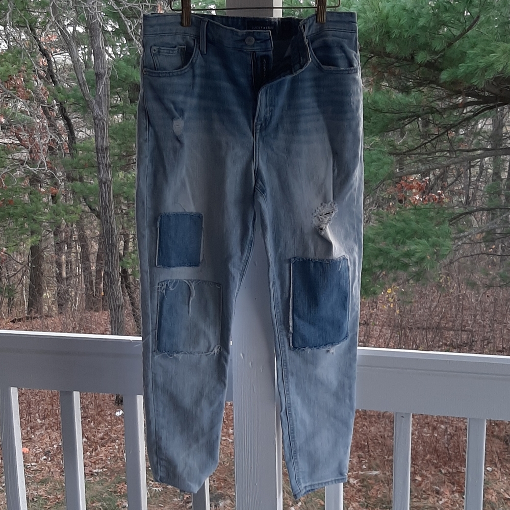 LUCKY JEANS, 14/32, FADED & PATCHED